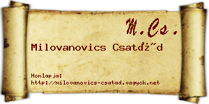 Milovanovics Csatád névjegykártya